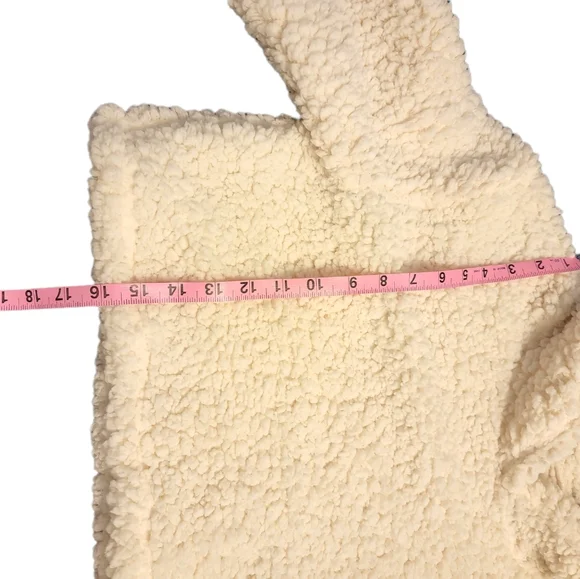 Shein White Sherpa Pullover Hoodie - Picture 4 of 6